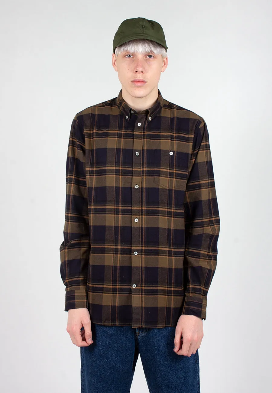 Anton Brushed Flannel Check - ivy green