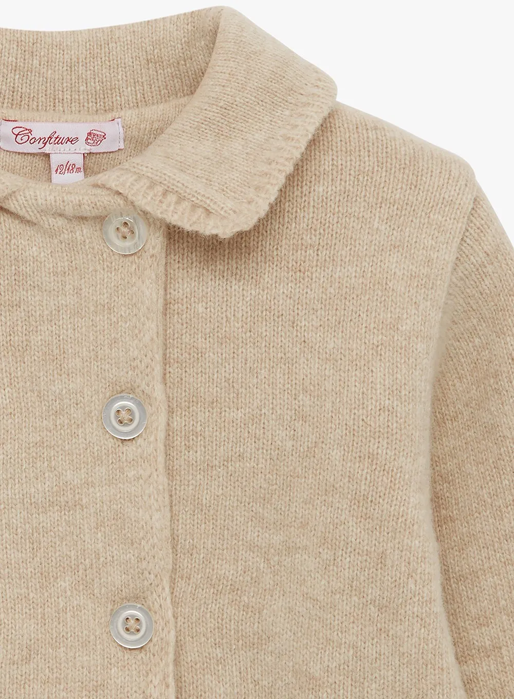 Baby Alexandra Knitted Coat in Oatmeal
