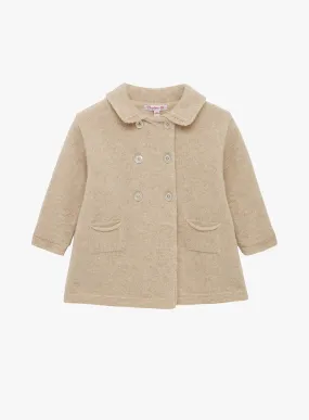 Baby Alexandra Knitted Coat in Oatmeal