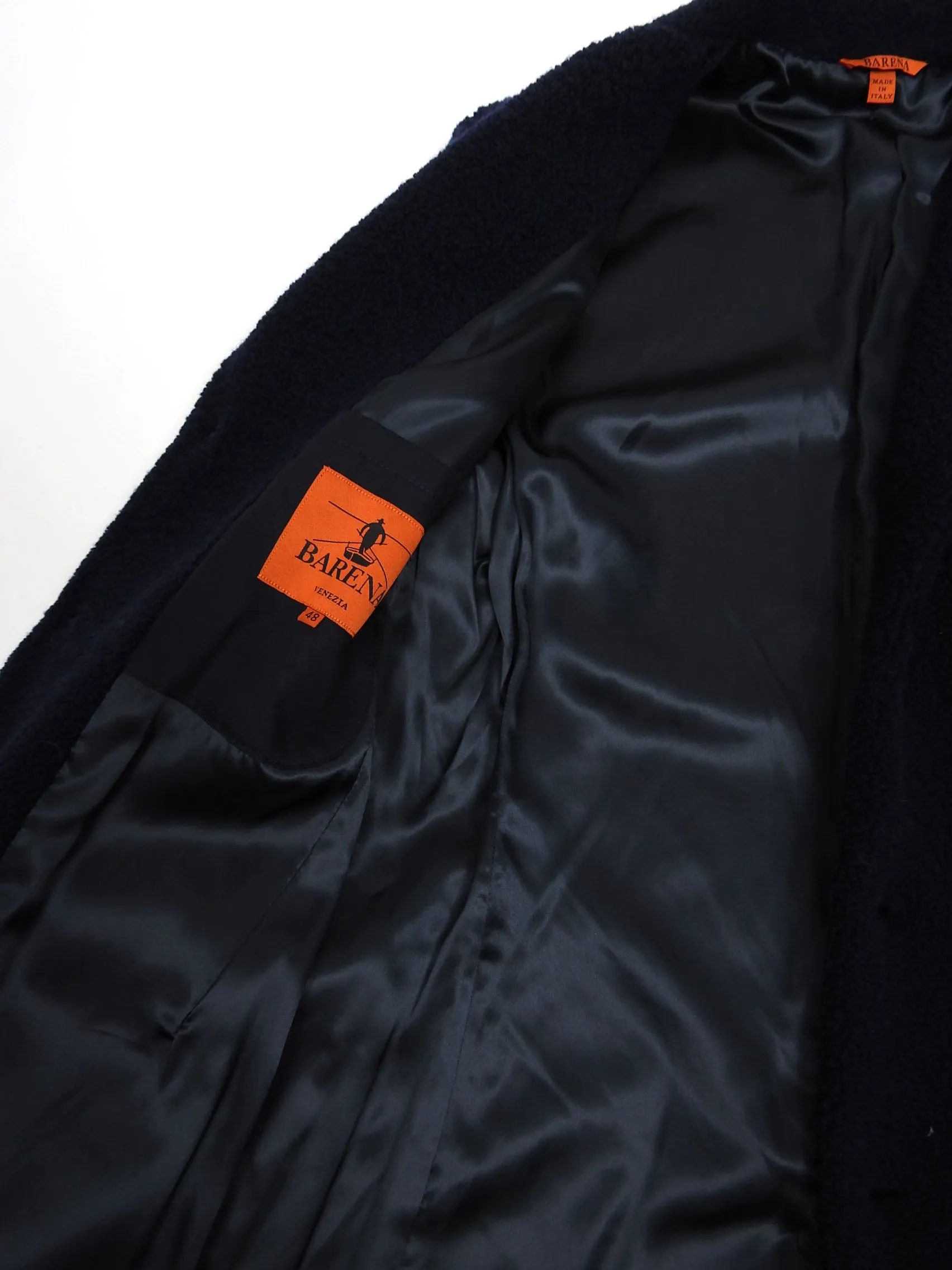 Barena Navy Single breasted Overcoat Size 48