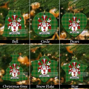 Beamish Irish Clan Tartan Christmas Ceramic Ornament with Coat of Arms