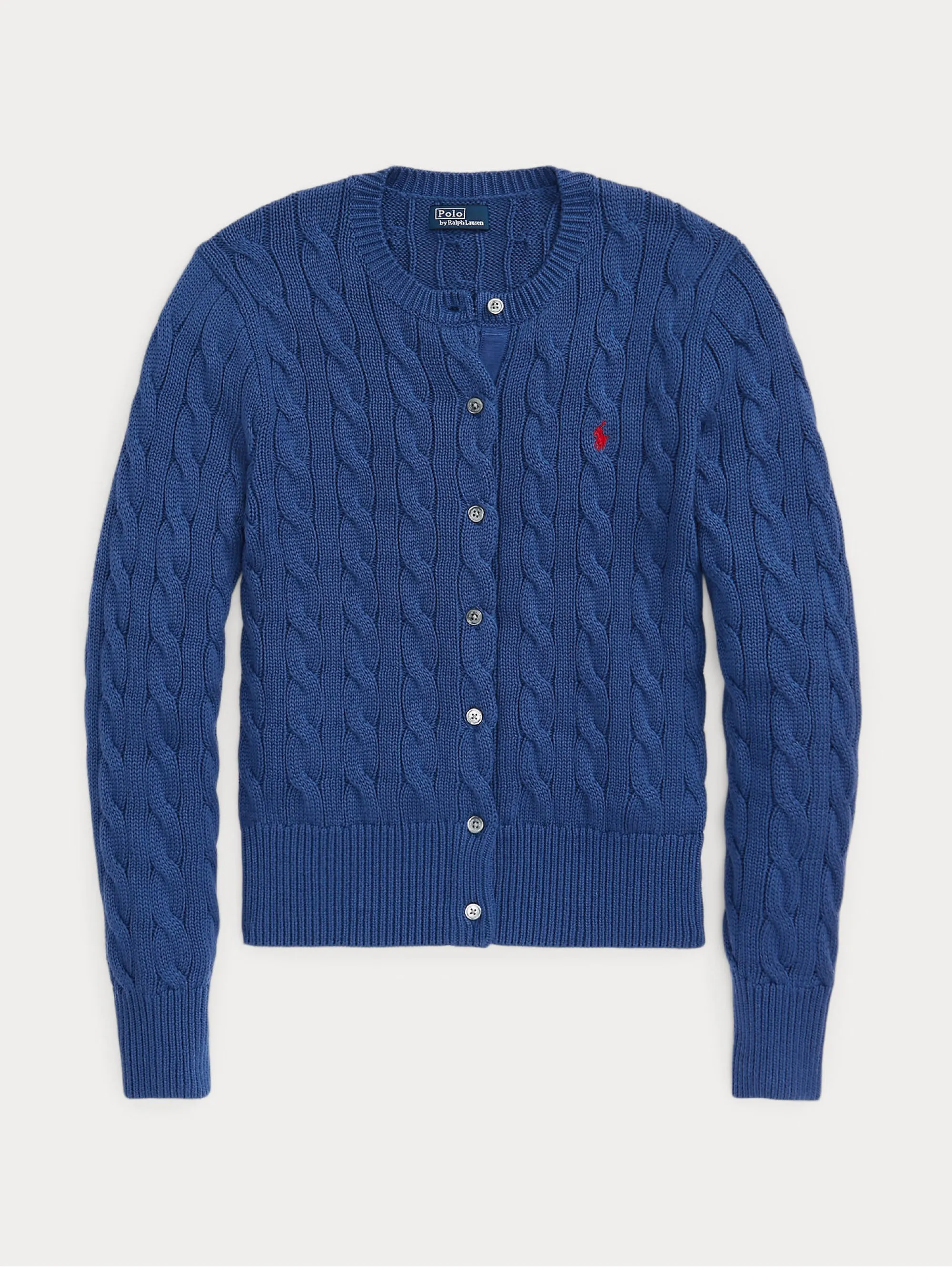 Cardigan a Trecce Blu Medio