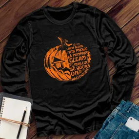 Cats Prowl and Pumpkins Gleam Long Sleeve