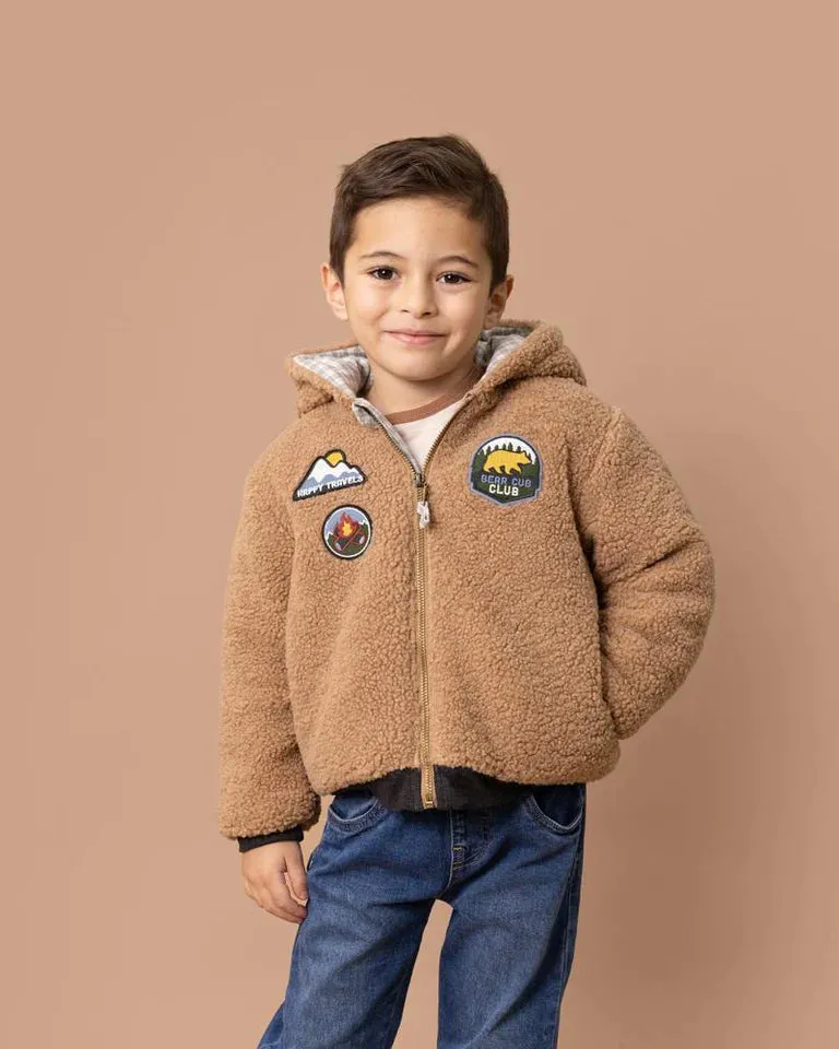 FOX & FINCH SHERPA CUB CLUB JACKET 3-7Y