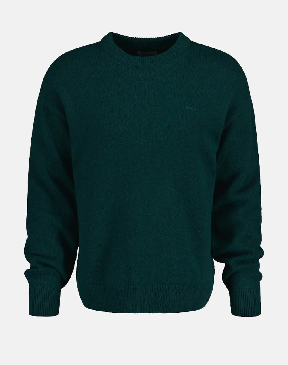 GANT - Casual Cotton Wool C-neck, Tartan Green