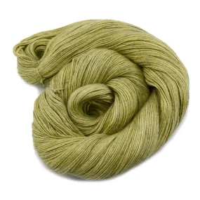 Hand Dyed Baby Alpaca Knitting Yarn 4 Ply Fingering Weight in a Soft Olive Green 12196