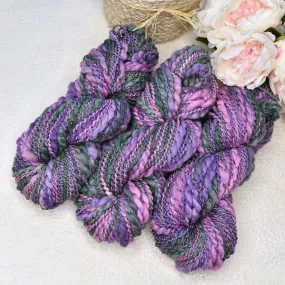 Handspun Chunky Tasmanian Merino Yarn in African Violets 13218