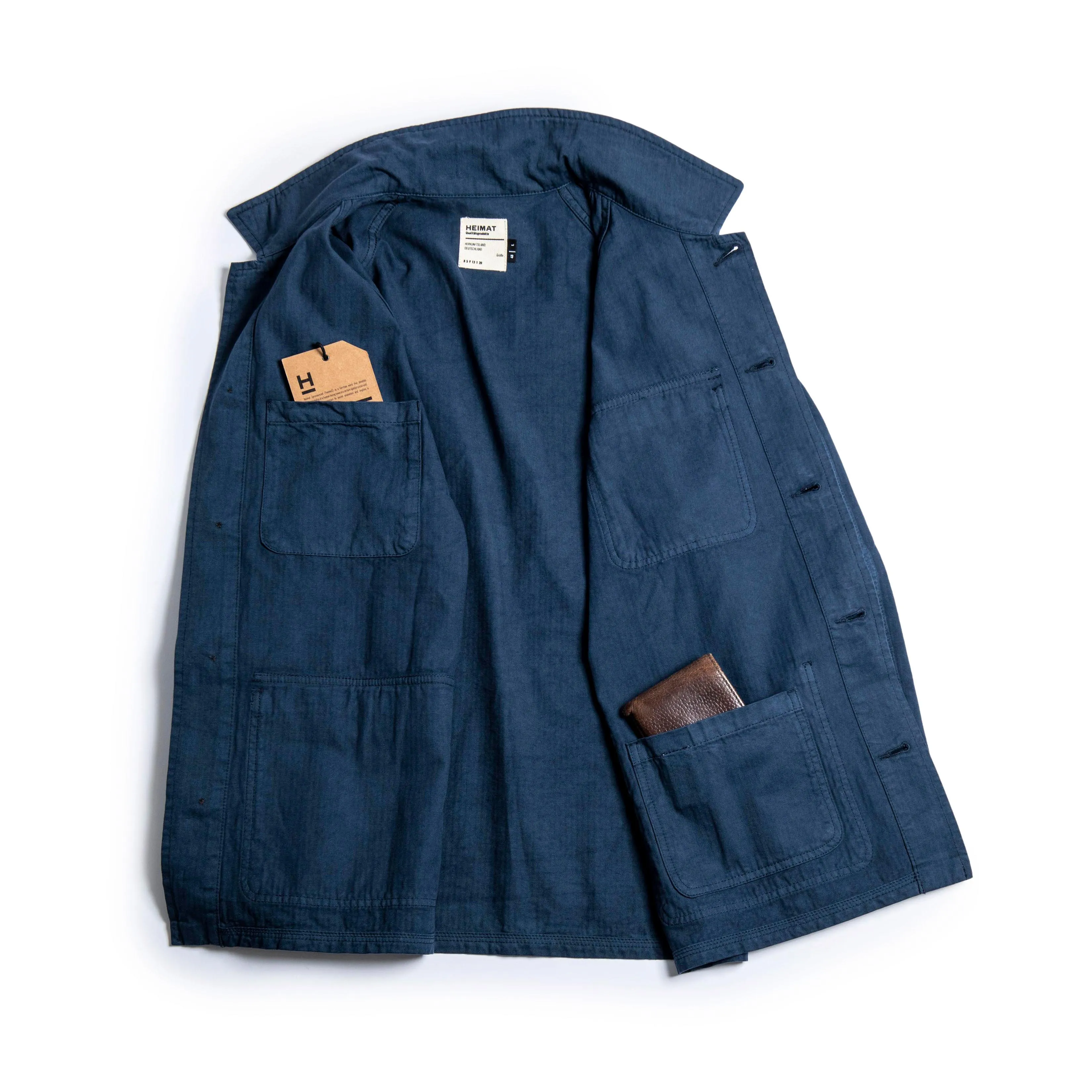 Heimat Textil Herringbone Journey Coat - Ink