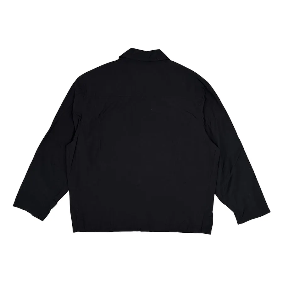 HYEIN SEO BLACK NYLON OVERCOAT JACKET