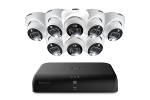 Lorex 4K 8-Channel Wired DVR System with 8 Active Deterrence Dome Security Camera