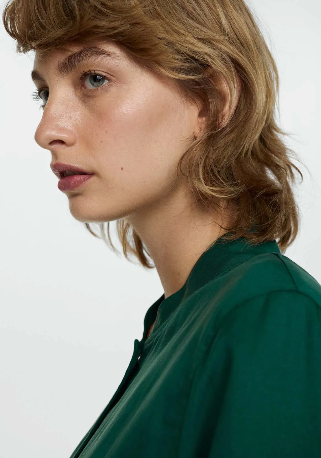 Lyocell jacket with pockets - Green