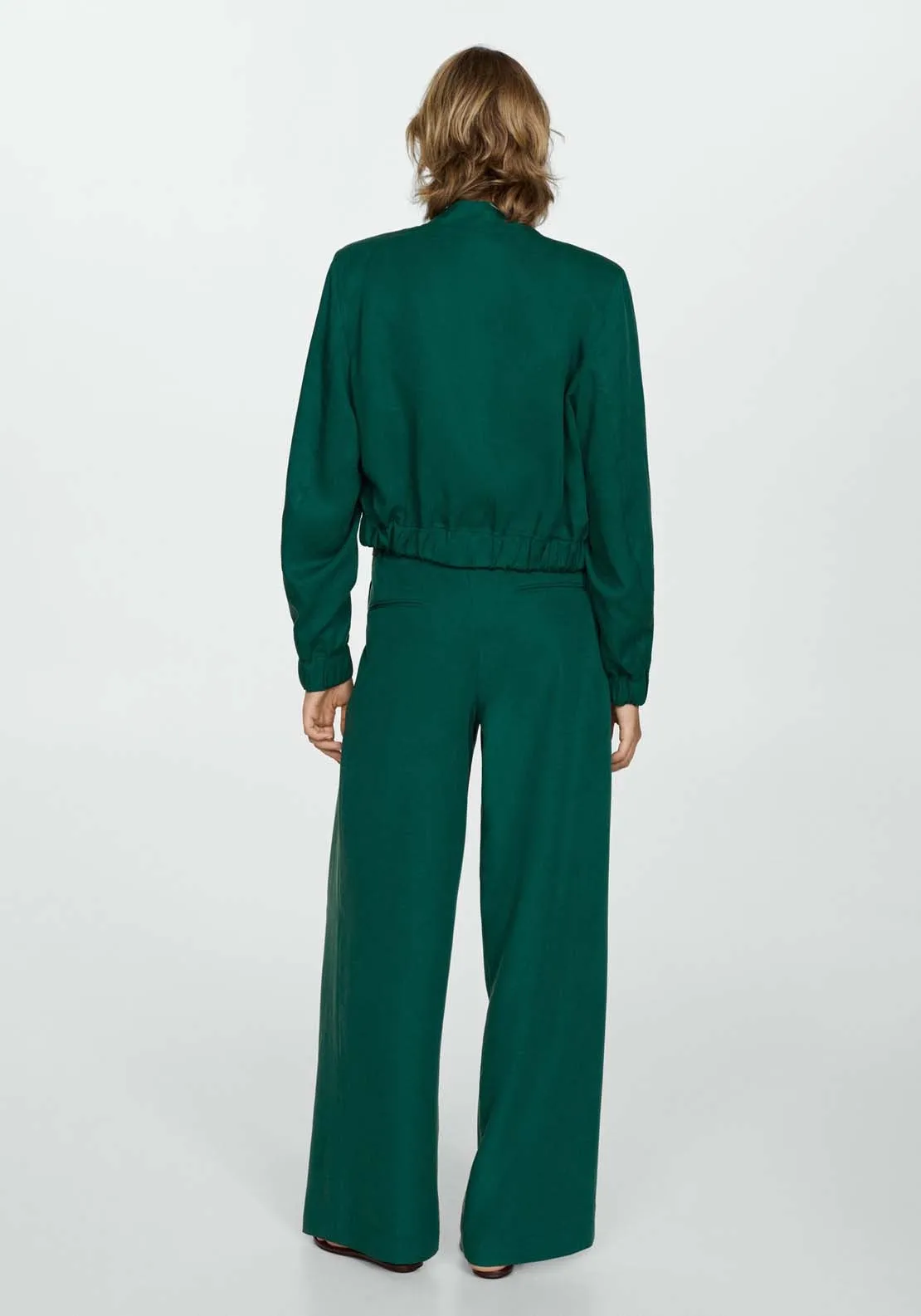 Lyocell jacket with pockets - Green