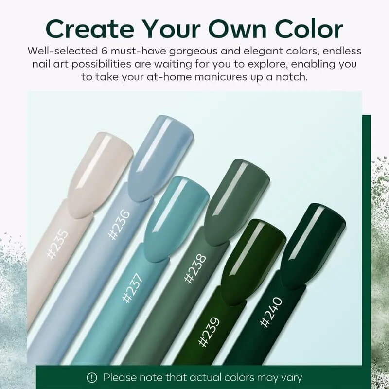 Misty Forest - 6Pcs Acrylic Powder Set (0.35 Oz)
