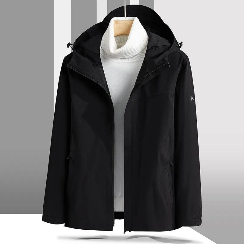 Plus Size Shell Jacket Windproof Waterproof Mountaineering Suit Coat