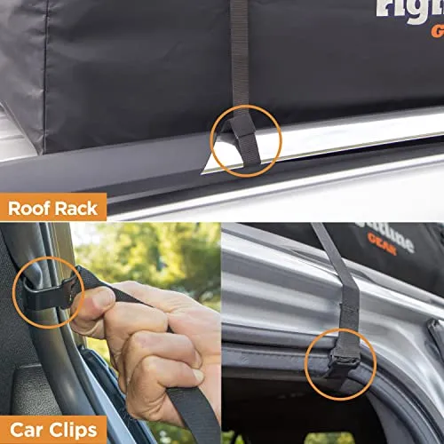 Rightline Gear Range 3 Car Top Carrier, 18 cu ft, Weatherproof  , Attaches With or Without Roof Rack