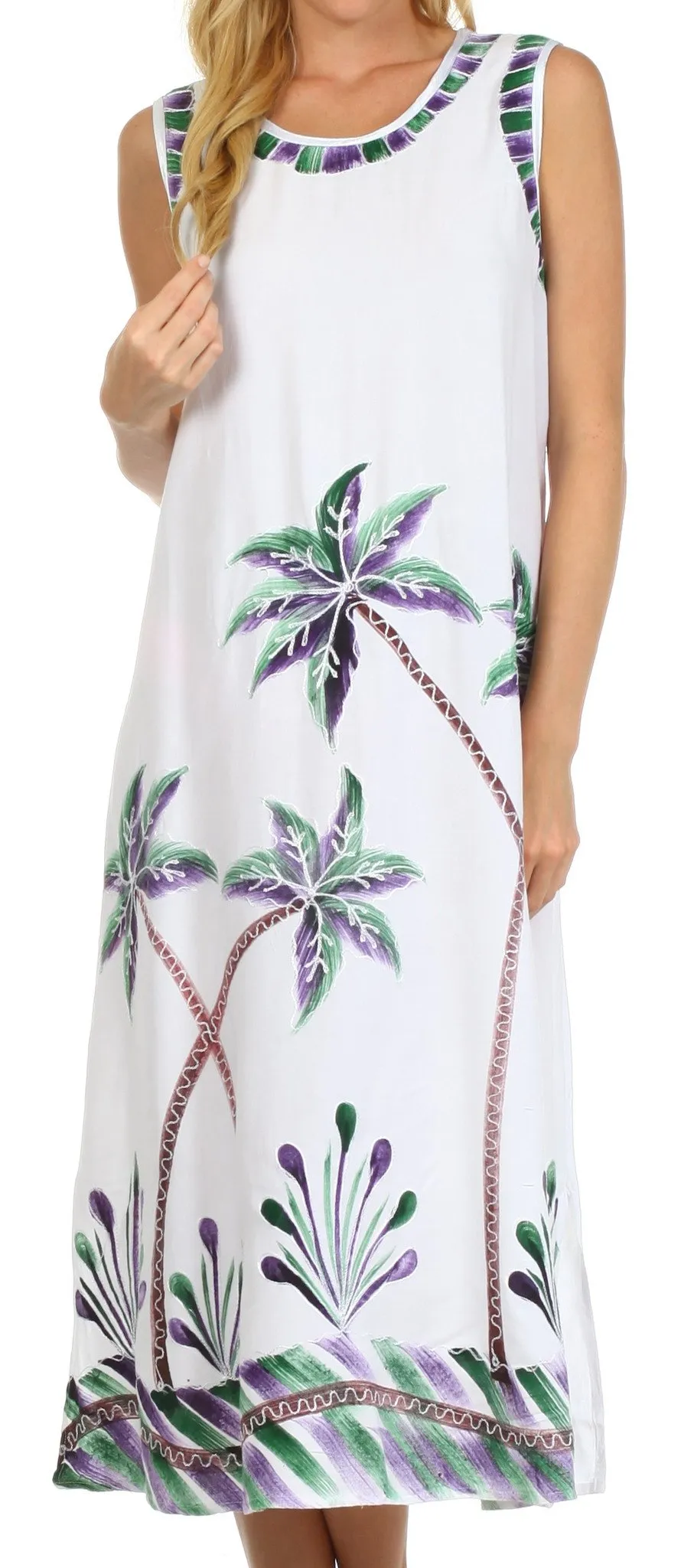 Sakkas Bali Palm Tank Dress