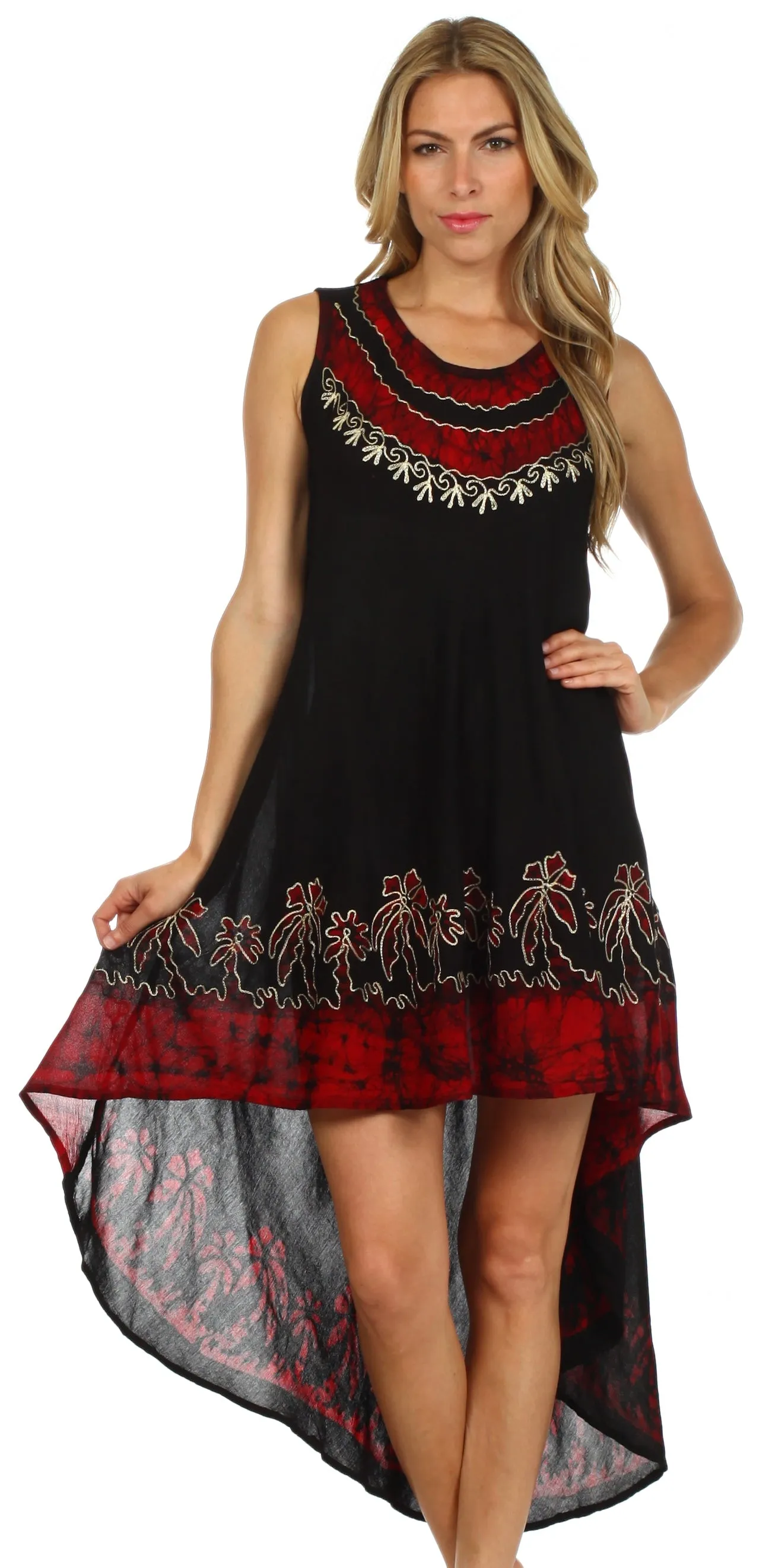 Sakkas Island Soul Hi Lo Caftan Dress / Cover Up