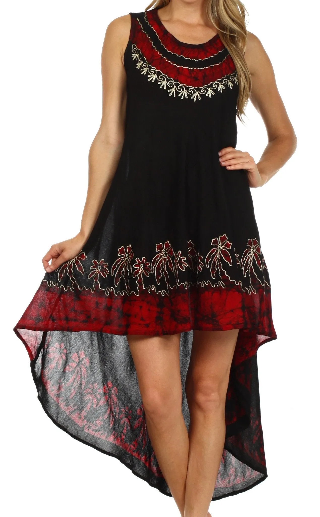 Sakkas Island Soul Hi Lo Caftan Dress / Cover Up