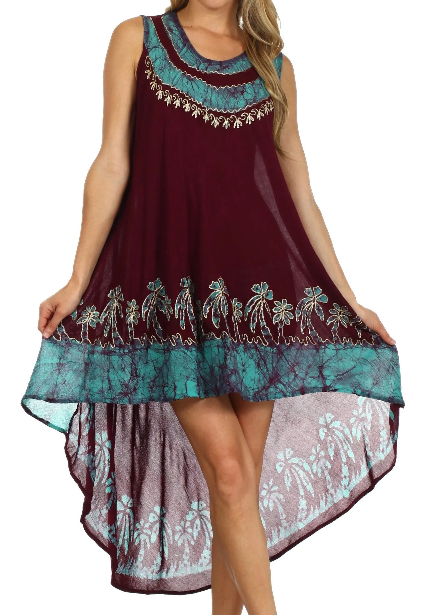 Sakkas Island Soul Hi Lo Caftan Dress / Cover Up