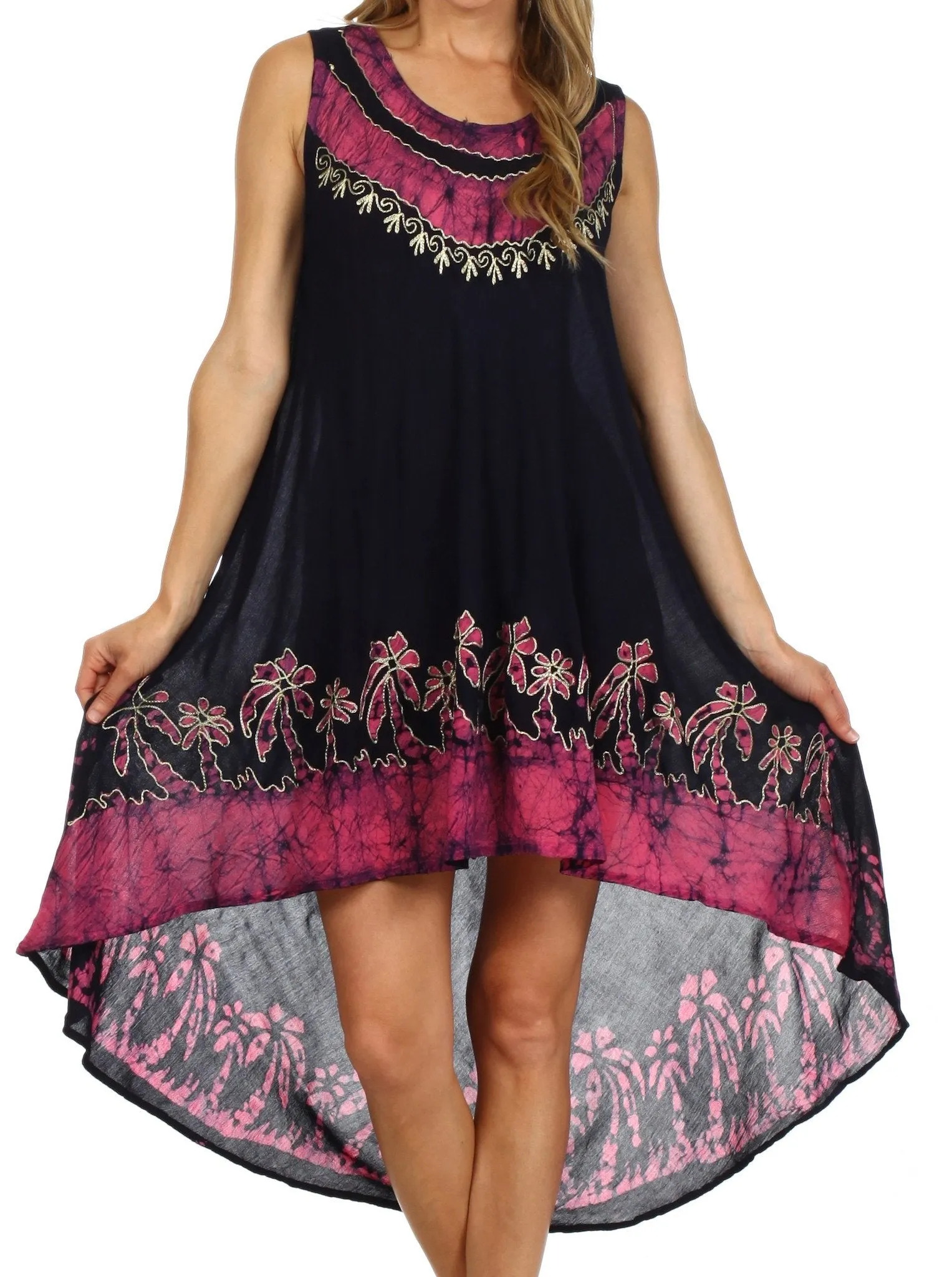 Sakkas Island Soul Hi Lo Caftan Dress / Cover Up