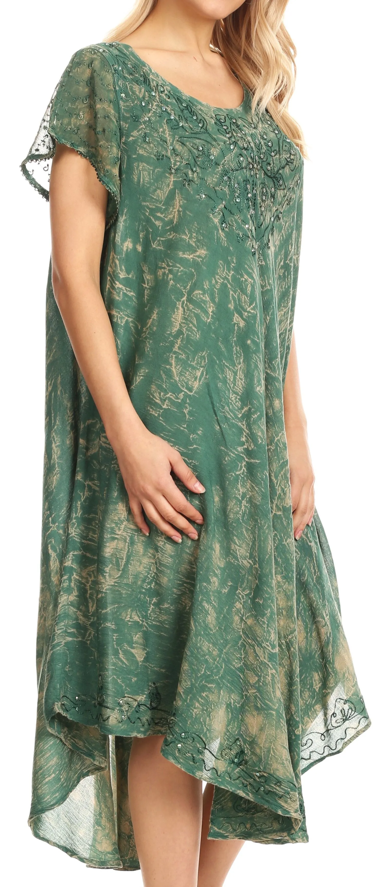 Sakkas Michiko Stonewashed Caftan Dress / Cover Up