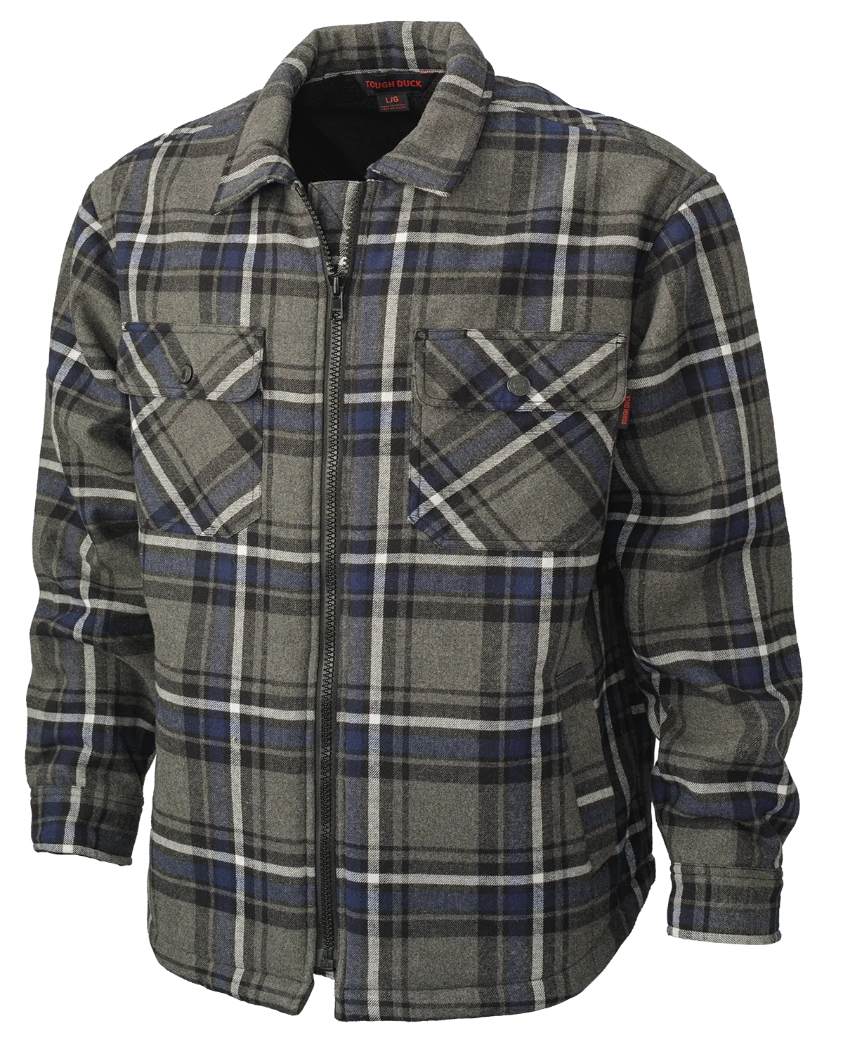 Sherpa Bonded Flannel Jac-Shirt by Tough Duck - Style WS15