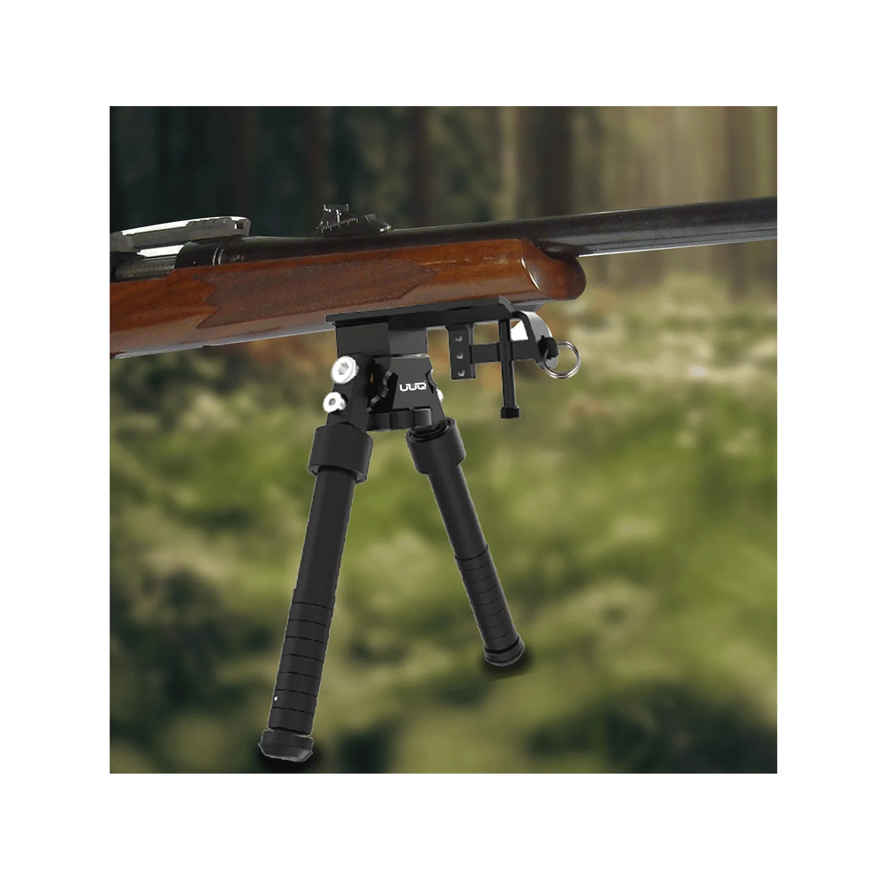 UUQ QV8 6"-9" Inches Tactical Rifle Adjustable Bipod Directly Attach to Sling Swivel Stud