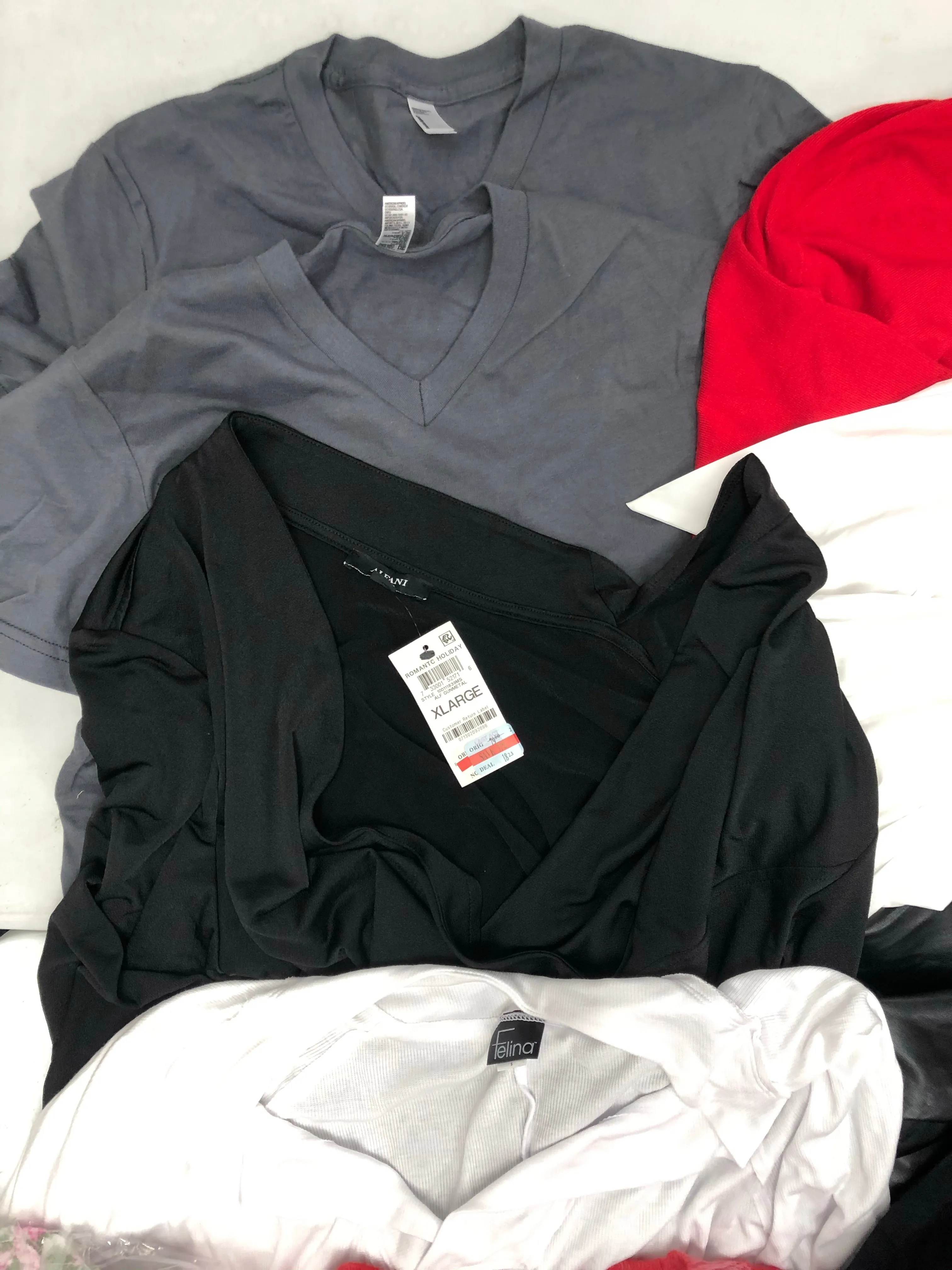 Women's Clothing Top Wholesale Lot, Puma, Calvin Klein, Adidas, American Apparel, Felina, Alfani and more, 16 Units, Shelf Pulls, MSRP $870.99