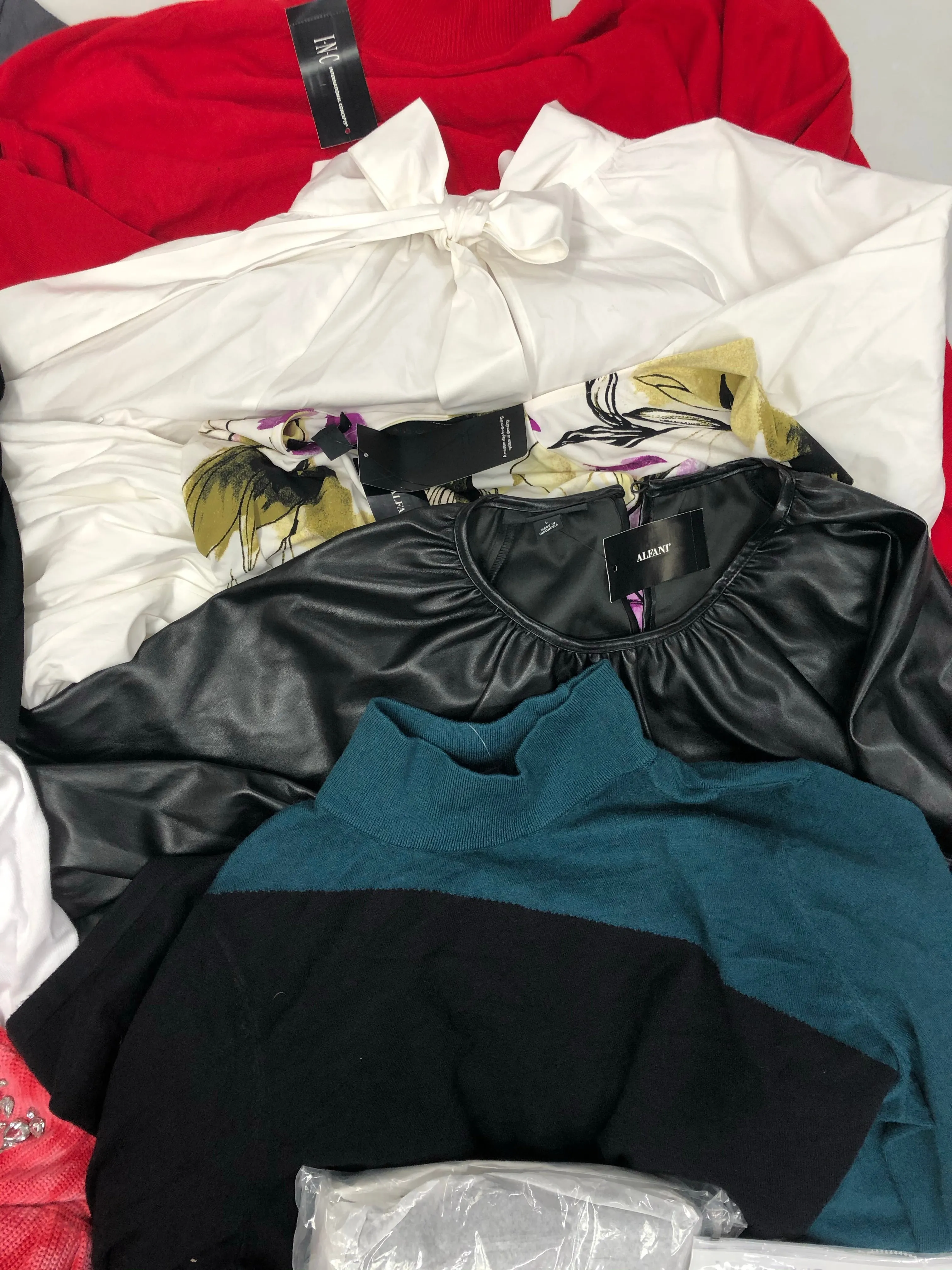 Women's Clothing Top Wholesale Lot, Puma, Calvin Klein, Adidas, American Apparel, Felina, Alfani and more, 16 Units, Shelf Pulls, MSRP $870.99